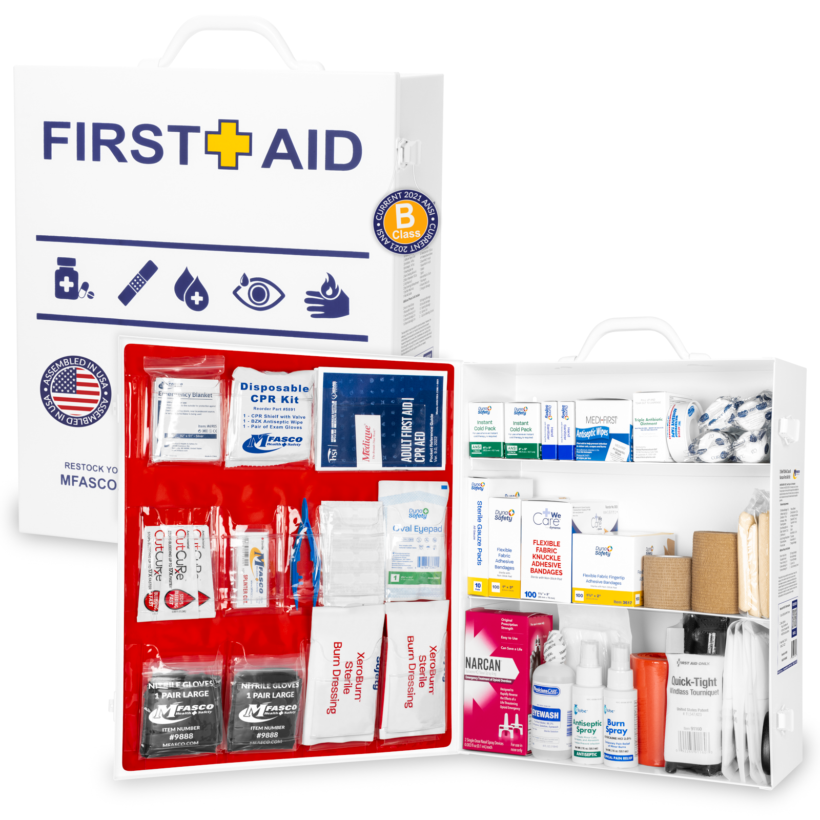 3 Shelf Wall Mount Kit OSHA Class B With Narcan