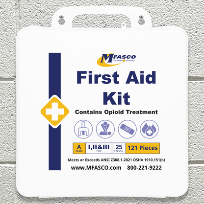 OSHA Class A Plastic First Aid Kit With Opioid Treatment