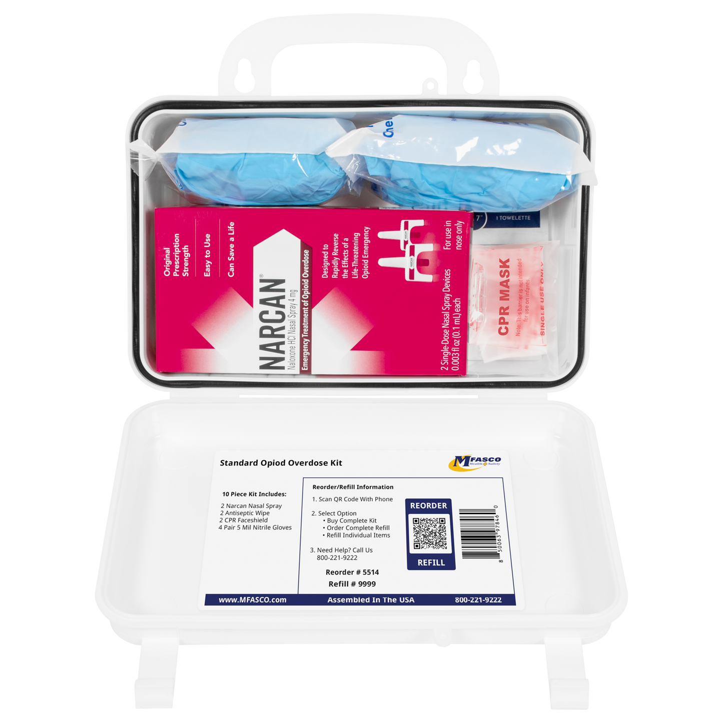 Opioid Overdose Kit Standard Plastic Case