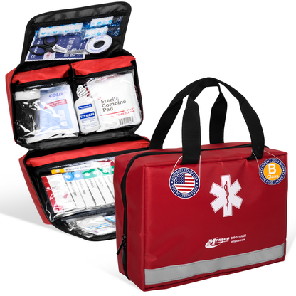 OSHA Class B First Aid Kit EM385-1-1 Red Tote Bag