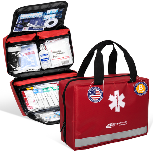 OSHA Class B First Aid Kit EM385-1-1 Red Tote Bag