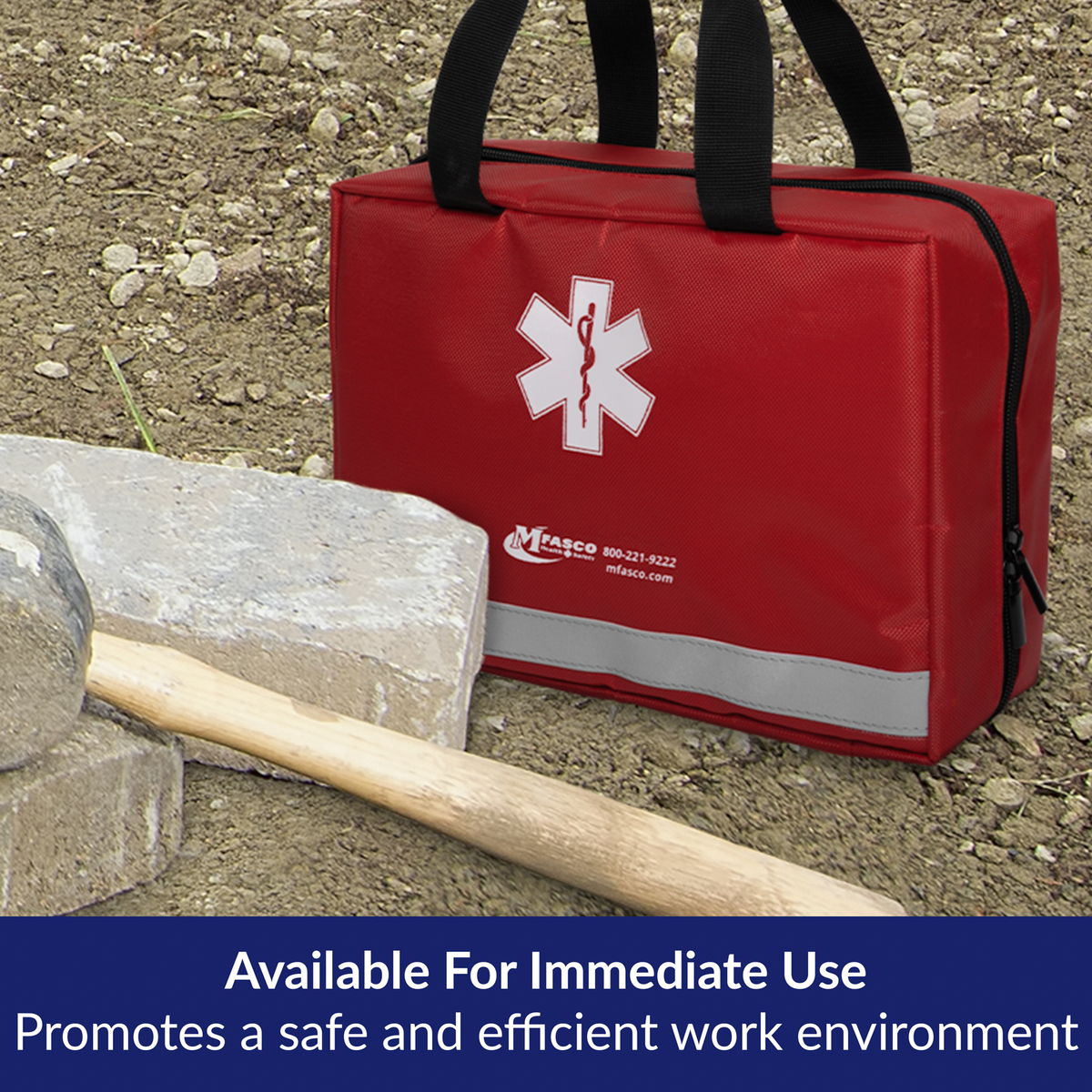 OSHA Class B First Aid Kit EM385-1-1 Red Tote Bag