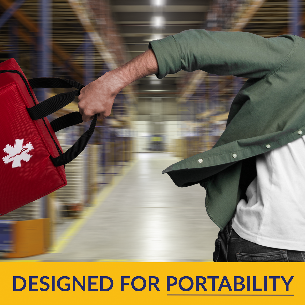 OSHA Class B First Aid Kit EM385-1-1 Red Tote Bag