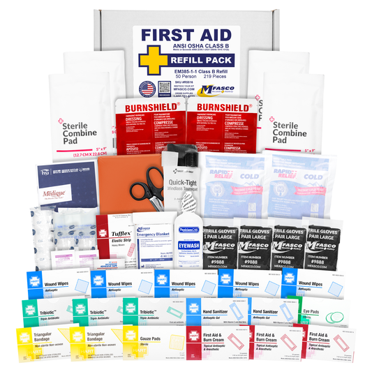 First Aid Kit Refill Only for EM385-1-1  Army Corp of Engineers Standard Plus OSHA Class B