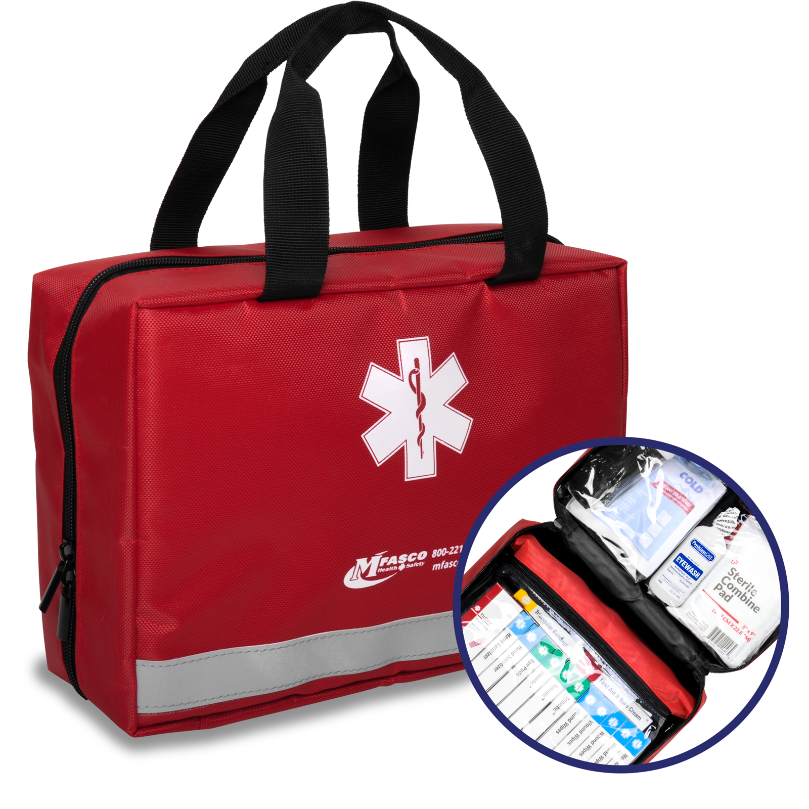 OSHA Class B First Aid Kit EM385-1-1 Red Tote Bag