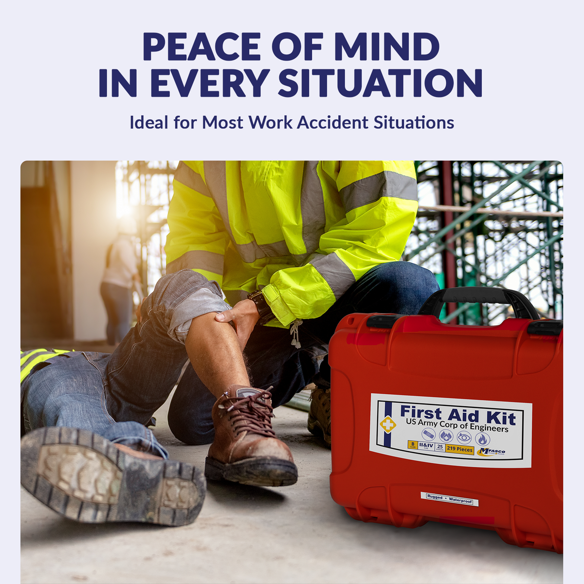 OSHA Class B First Aid Kit EM385-1-1 Waterproof Case