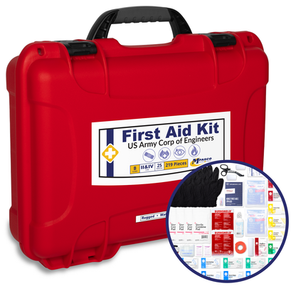 OSHA Class B First Aid Kit EM385-1-1 Waterproof Case