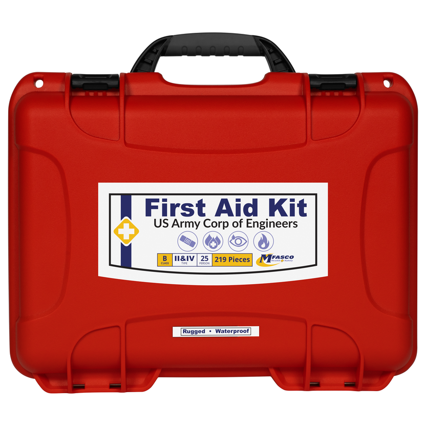 OSHA Class B First Aid Kit EM385-1-1 Waterproof Case | MFASCO Health ...
