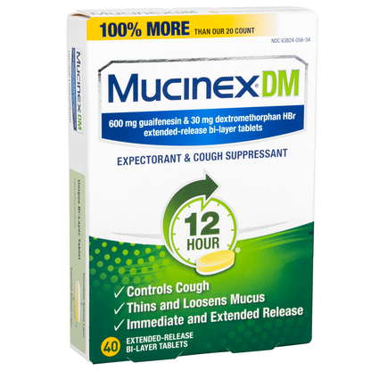 Mucinex DM Congestion and Cough Tablets |20 pkts/2