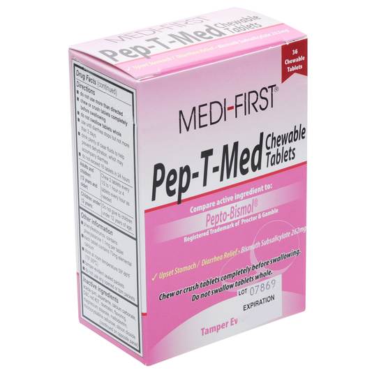 Peptmed Tablets for Upset Stomach & Diarrhea Chewable (36/Bx)