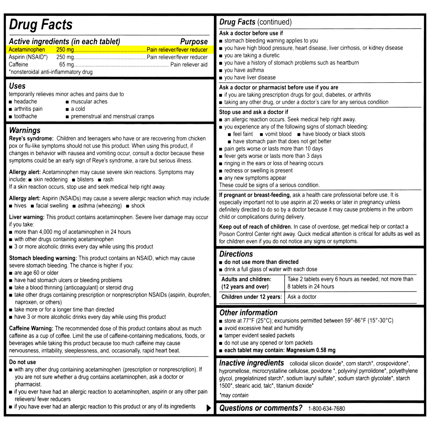 Pain Off Extra Strength Pain Reliever 2 Per Packet