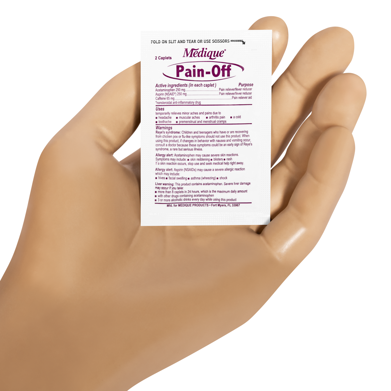 Pain Off Extra Strength Pain Reliever 2 Per Packet