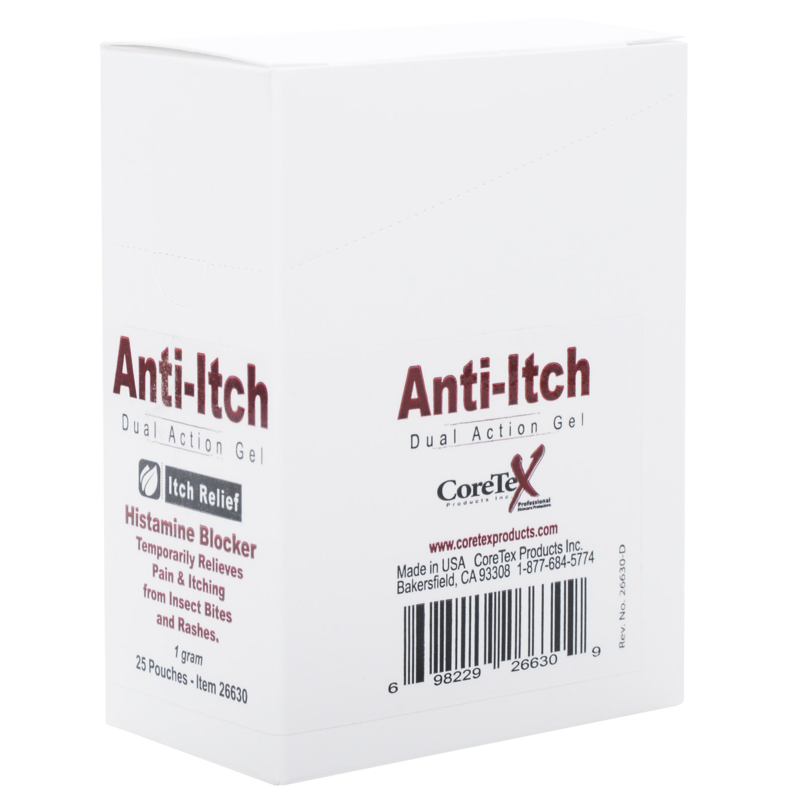 Anti-itch Gel Unit Dose Individual Use Pouches 25/box
