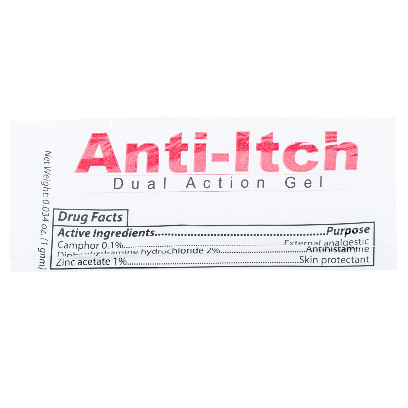 Anti-itch Gel Unit Dose Individual Use Pouches 25/box