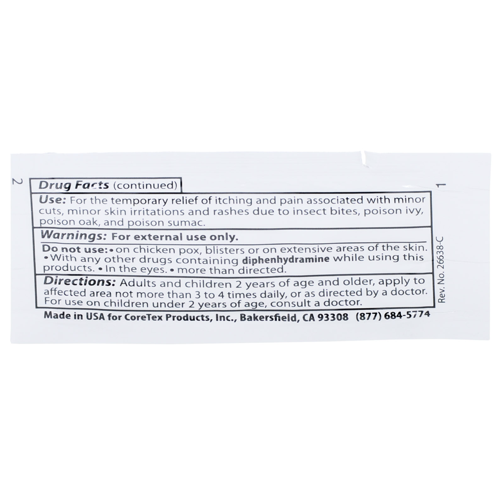 Anti-itch Gel Unit Dose Individual Use Pouches 25/box