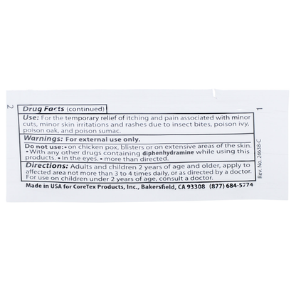 Anti-itch Gel Unit Dose Individual Use Pouches 25/box