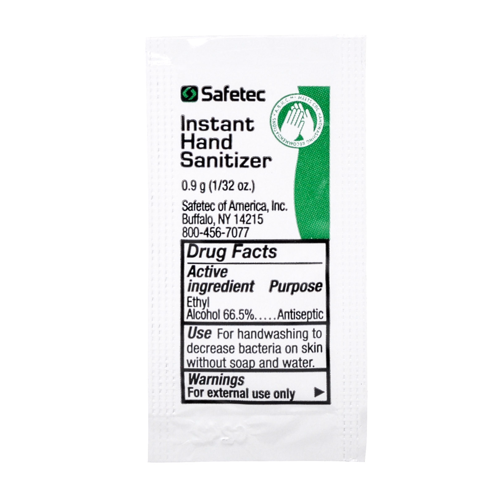 Safetec Hand Sanitizer Packets 25/Bx