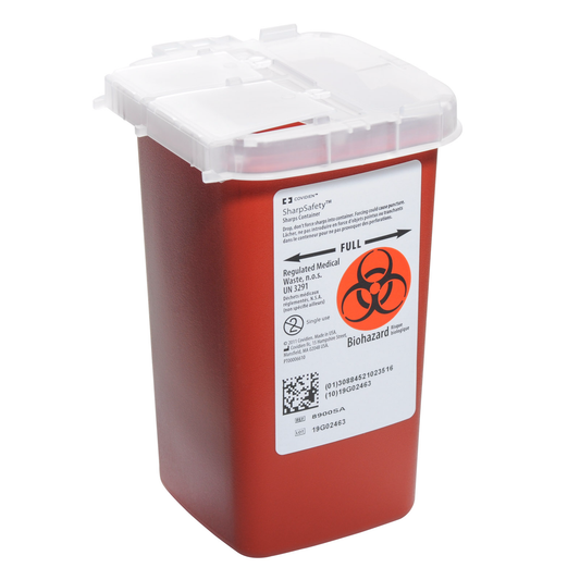 Sharps Container Biohazard Needle Disposal 1 Qt Size