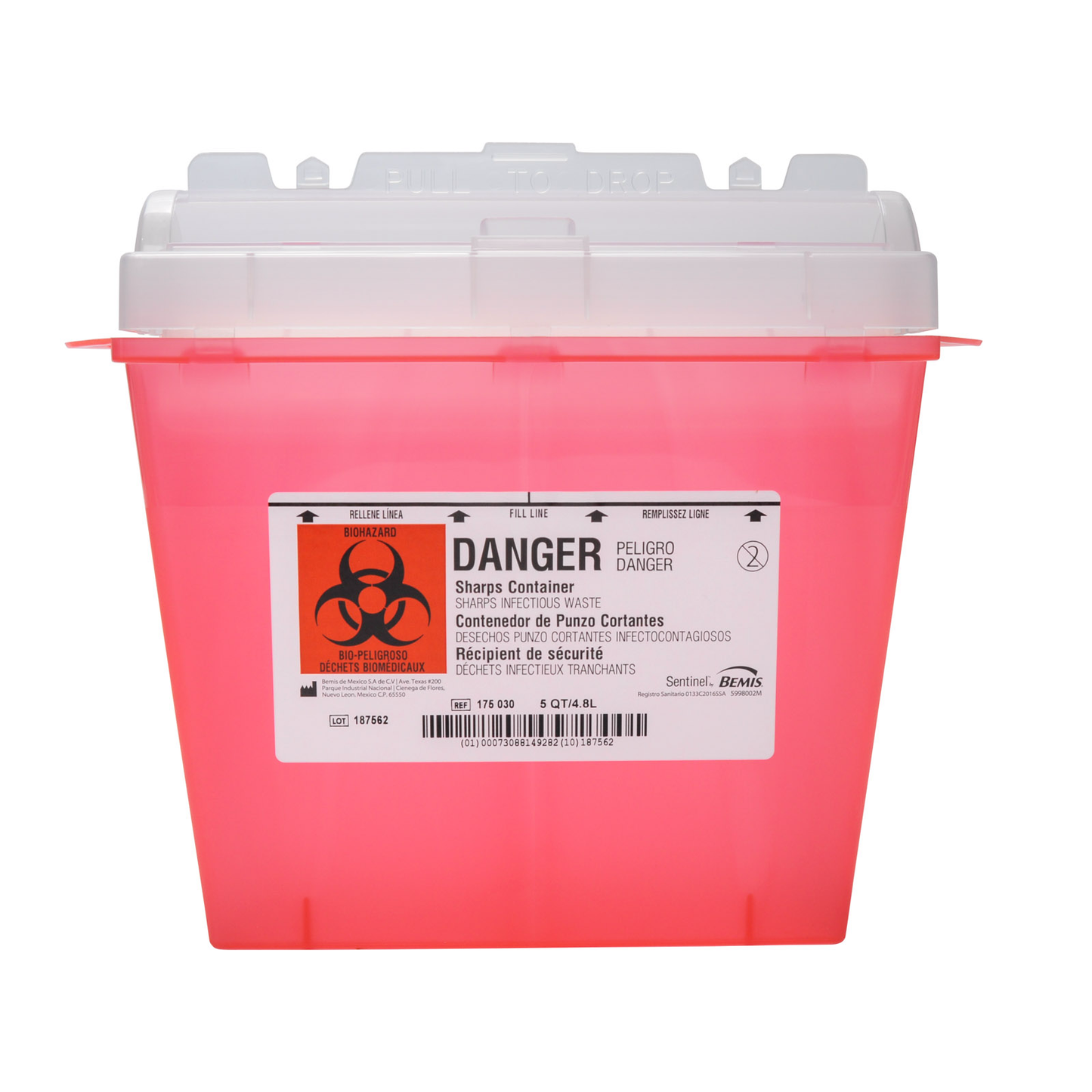 Bemis Sharps Container 5 Quart For Bemis Wall Cabinet