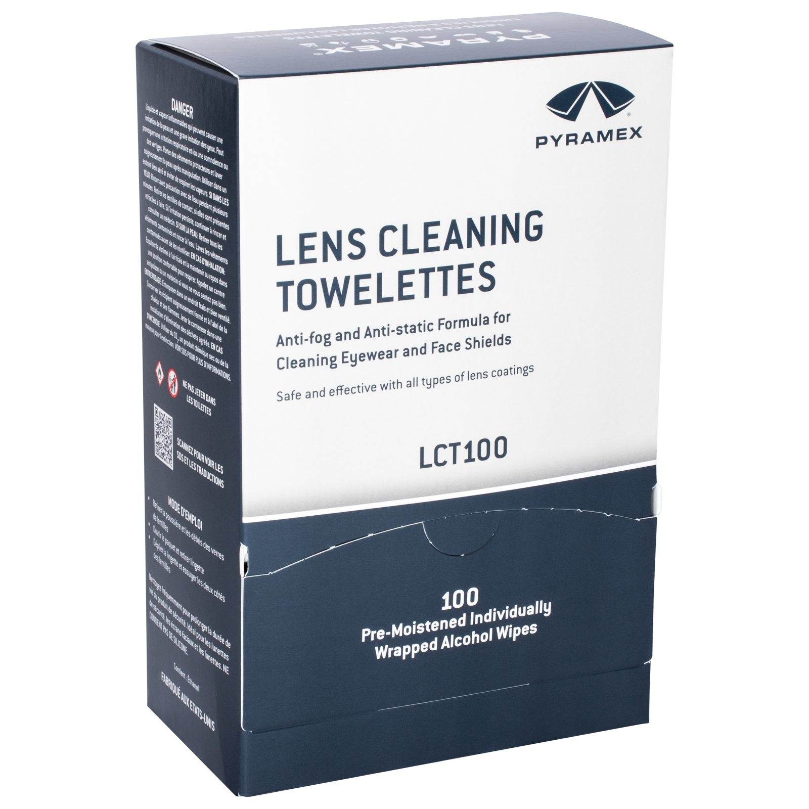 Lens Cleaning Wipes Pre-Moistened Pyramex (100/Bx)