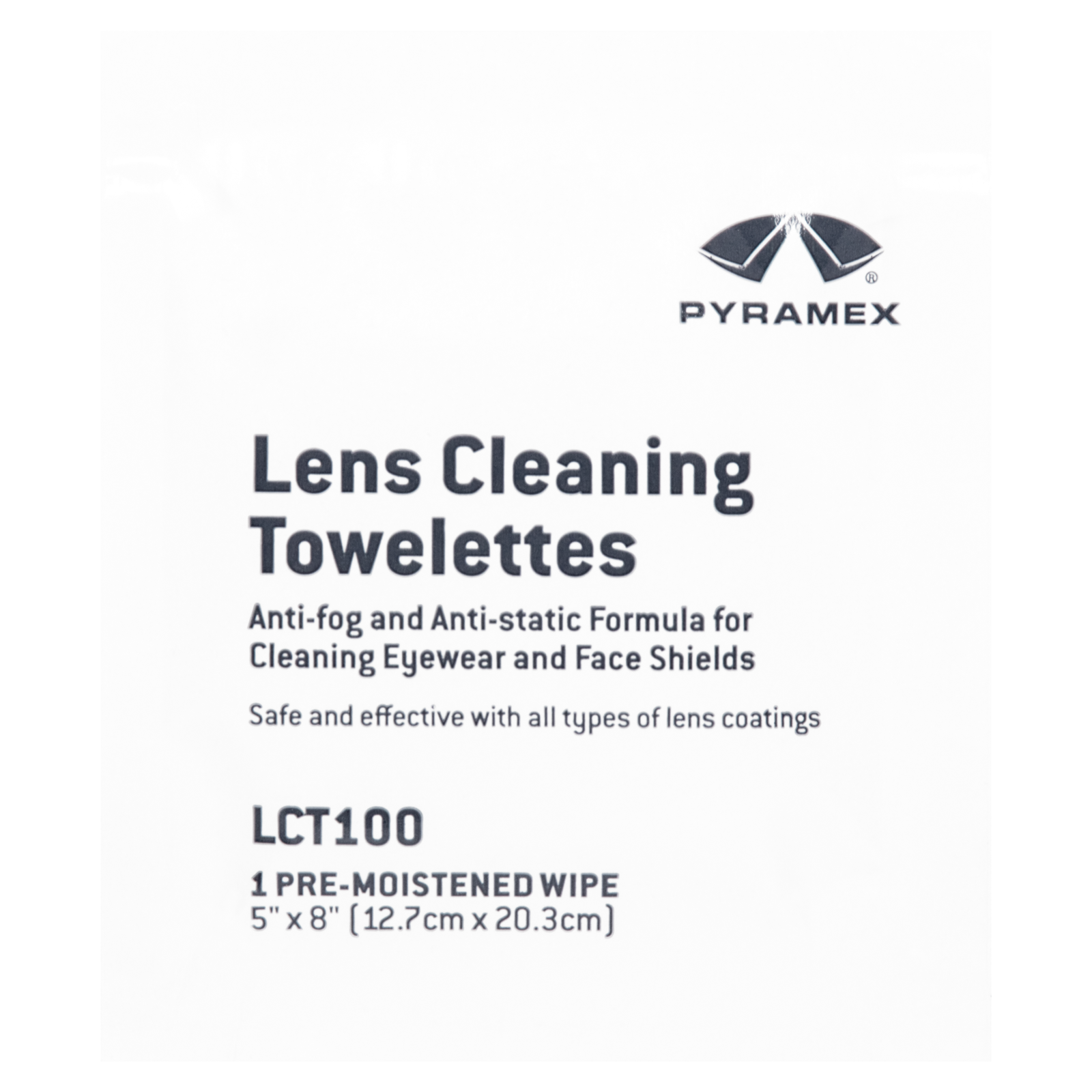 Lens Cleaning Wipes Pre-Moistened Pyramex (100/Bx)