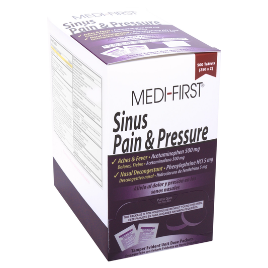 Medifirst Sinus Pain And Pressure Cold & Sinus Medication Packets
