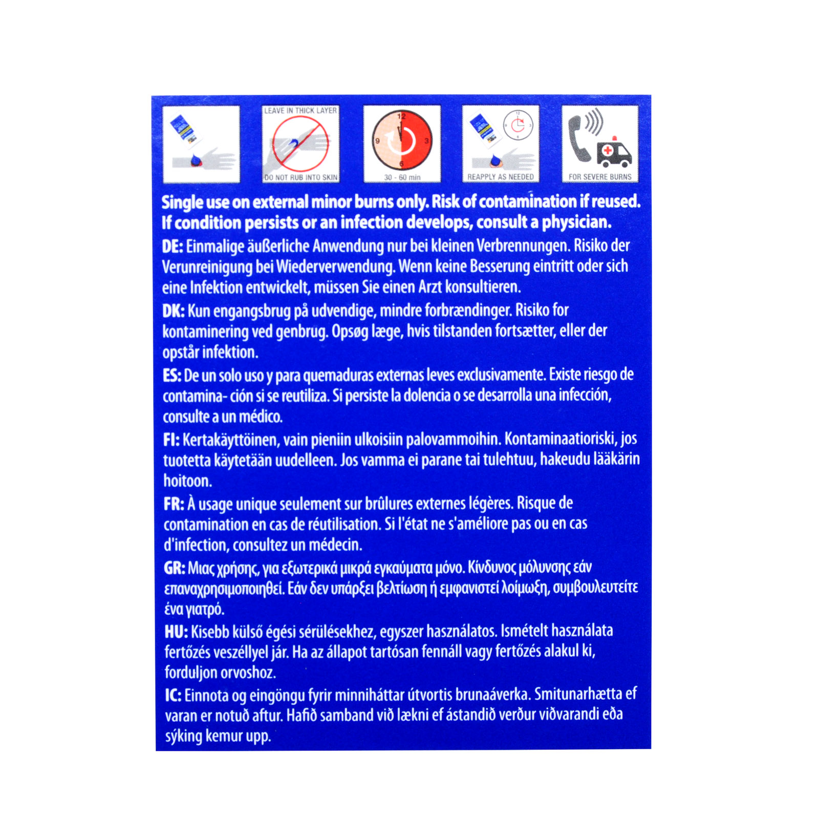 Burnfree Burn Gel Packets 1/8 Oz 25/box