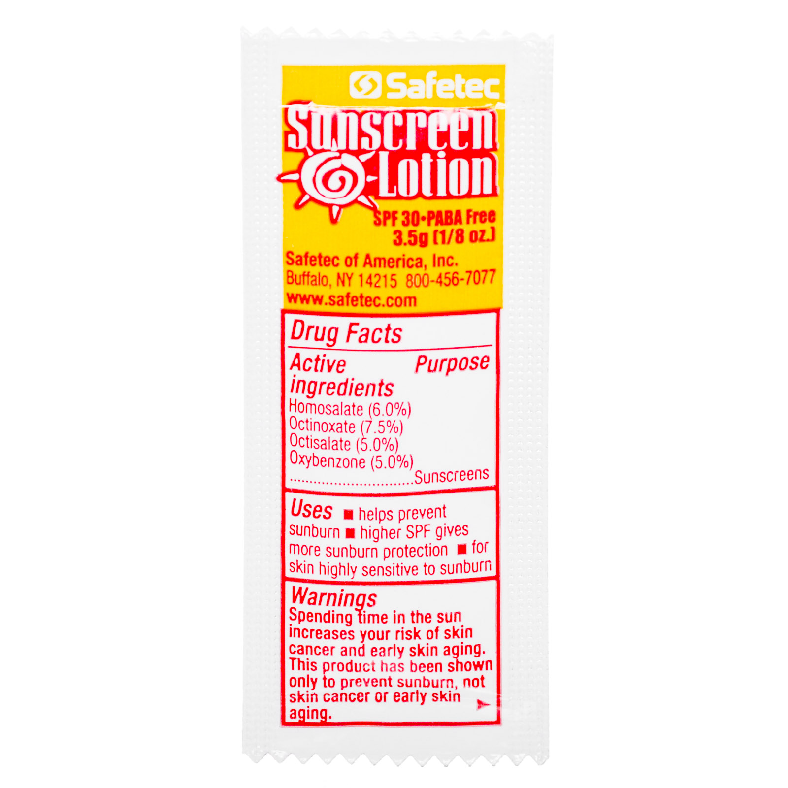 Sunscreen Lotion Packets SPF30 25/box