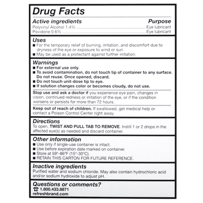 Refresh Eye Drops Individual Dose 30/box