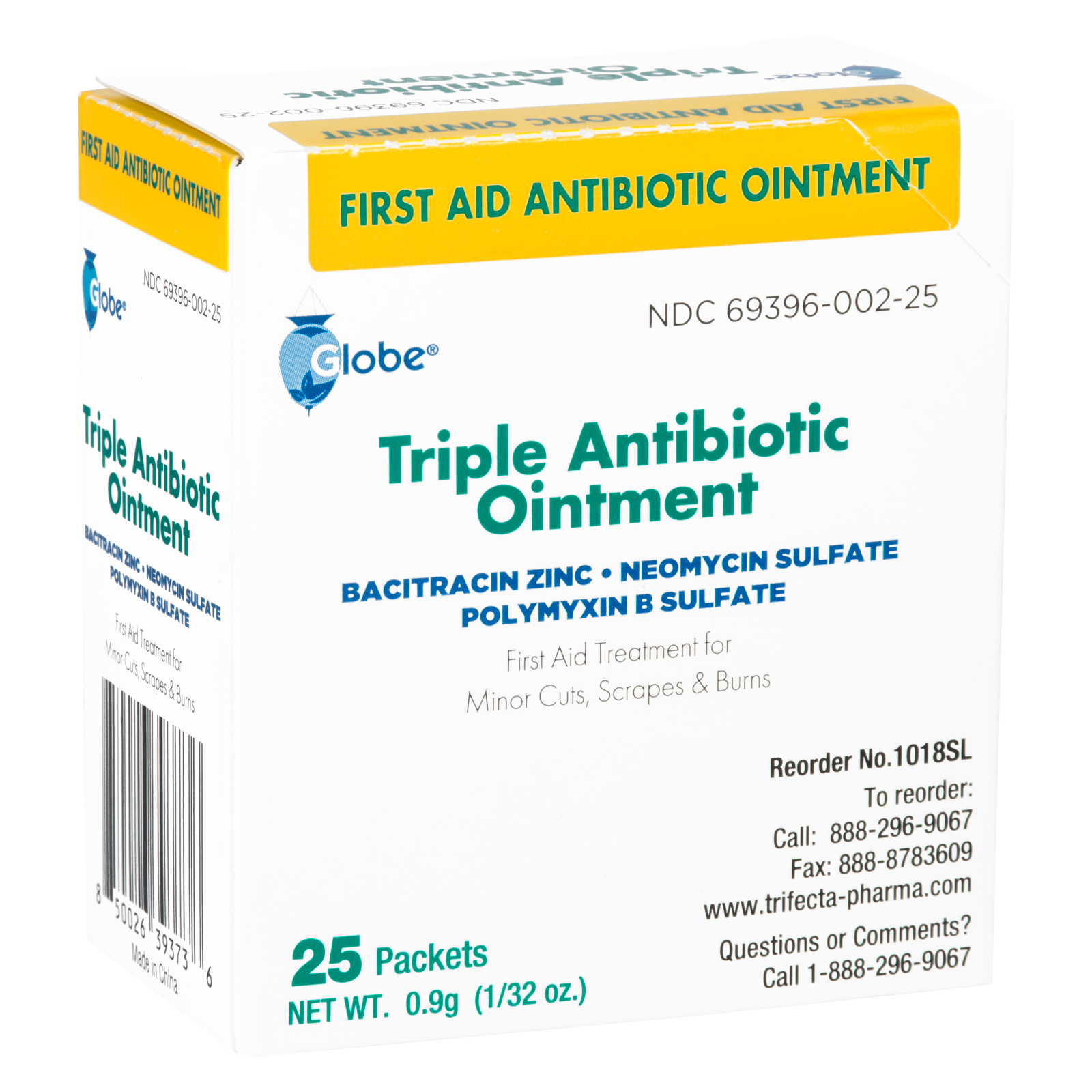 Triple Antibiotic Ointment Packets Globe (25/Bx)