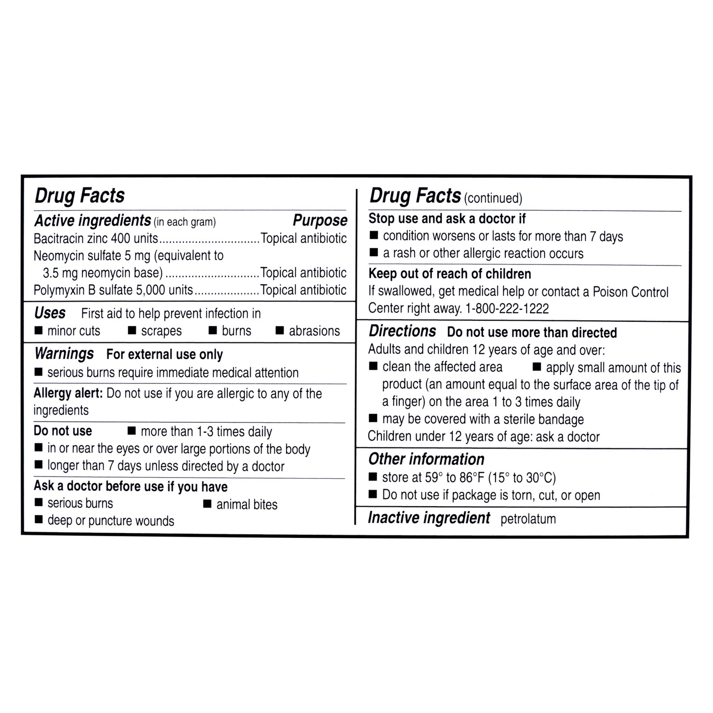 Triple Antibiotic Ointment Unit (10/Bx)