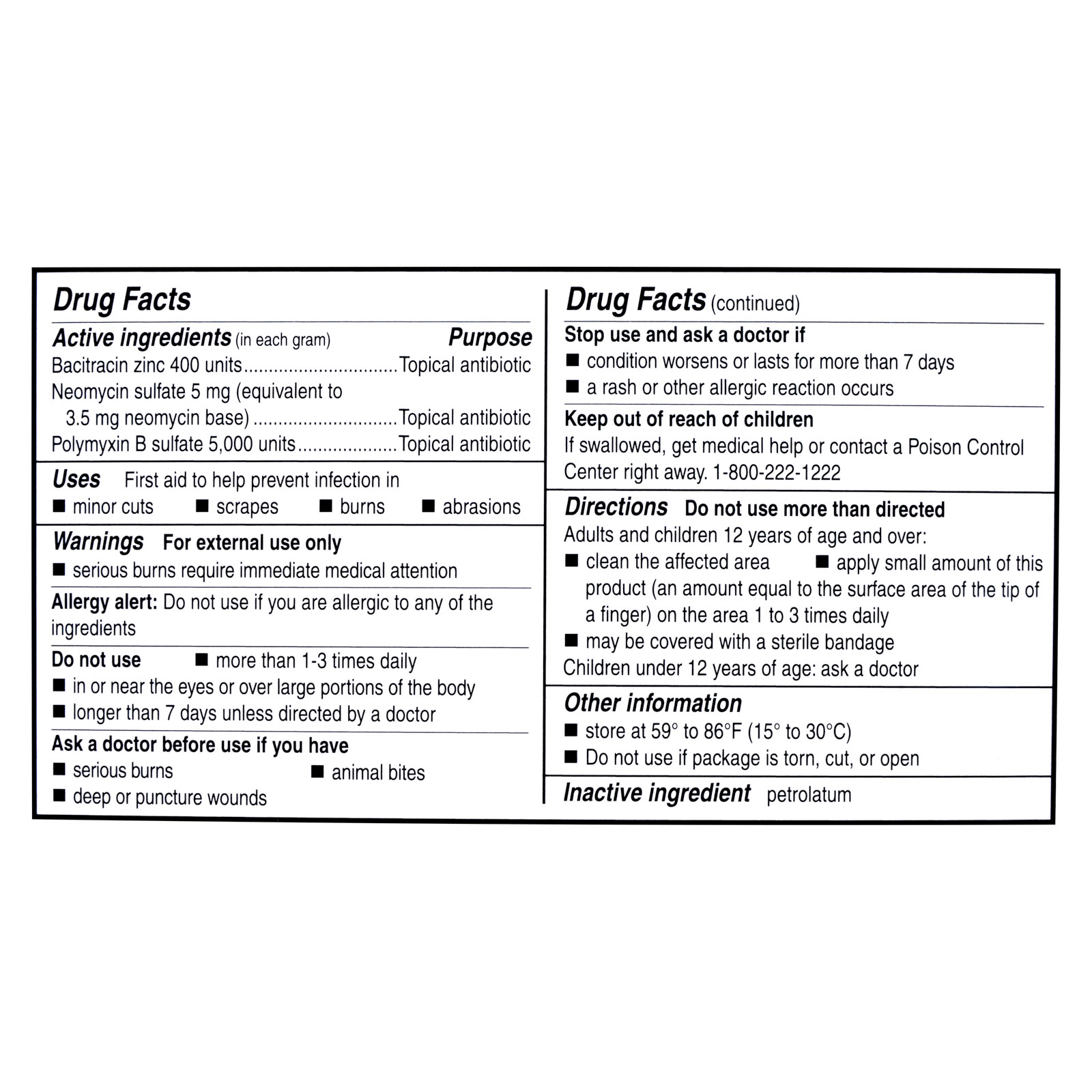 Triple Antibiotic Ointment Unit (10/Bx)