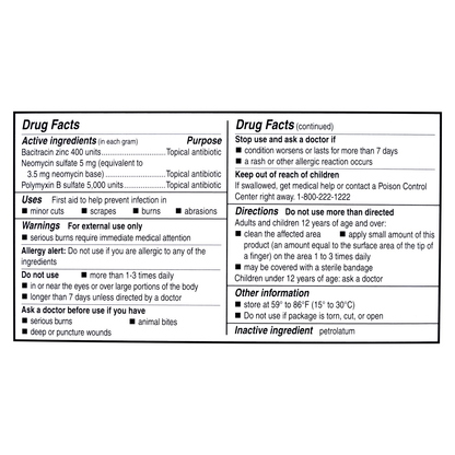 Triple Antibiotic Ointment Unit (10/Bx)