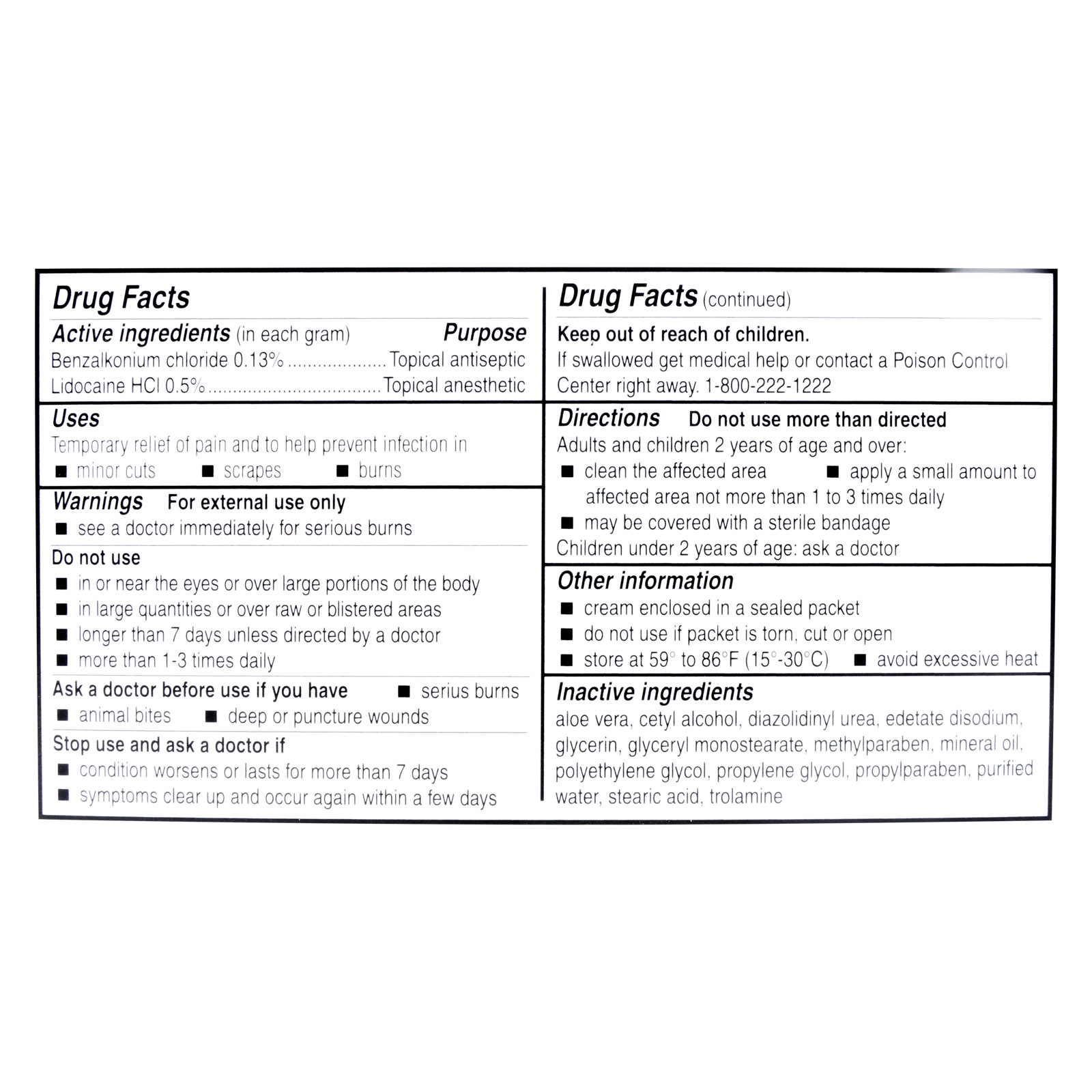 First Aid Burn Cream Unit .9gm (10/Unit)