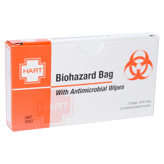 Biohazard Bag Hand Wipe Unit (2/Unit)