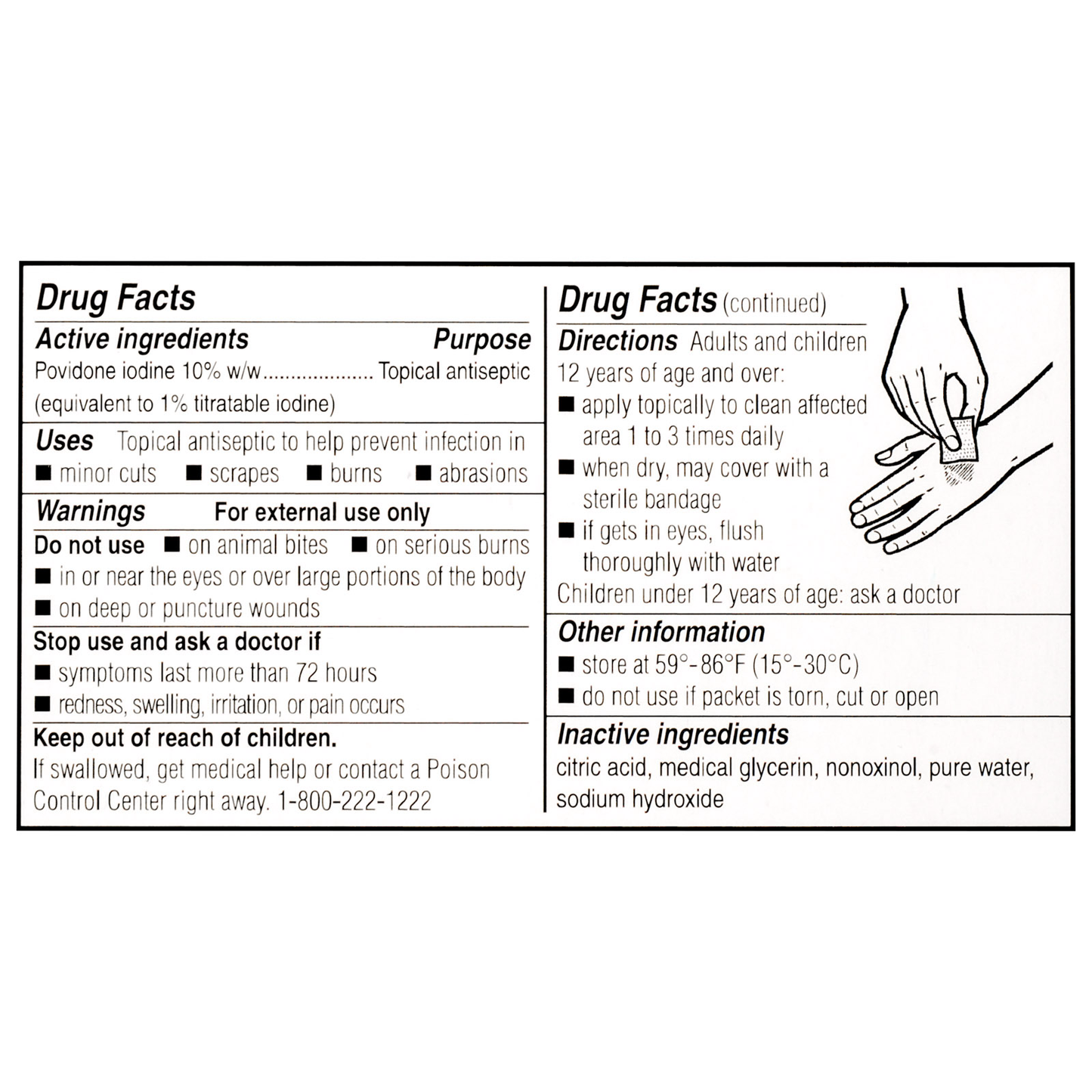 Unitized Kit Refill Pvp Iodine Antiseptic Wipes 10/box