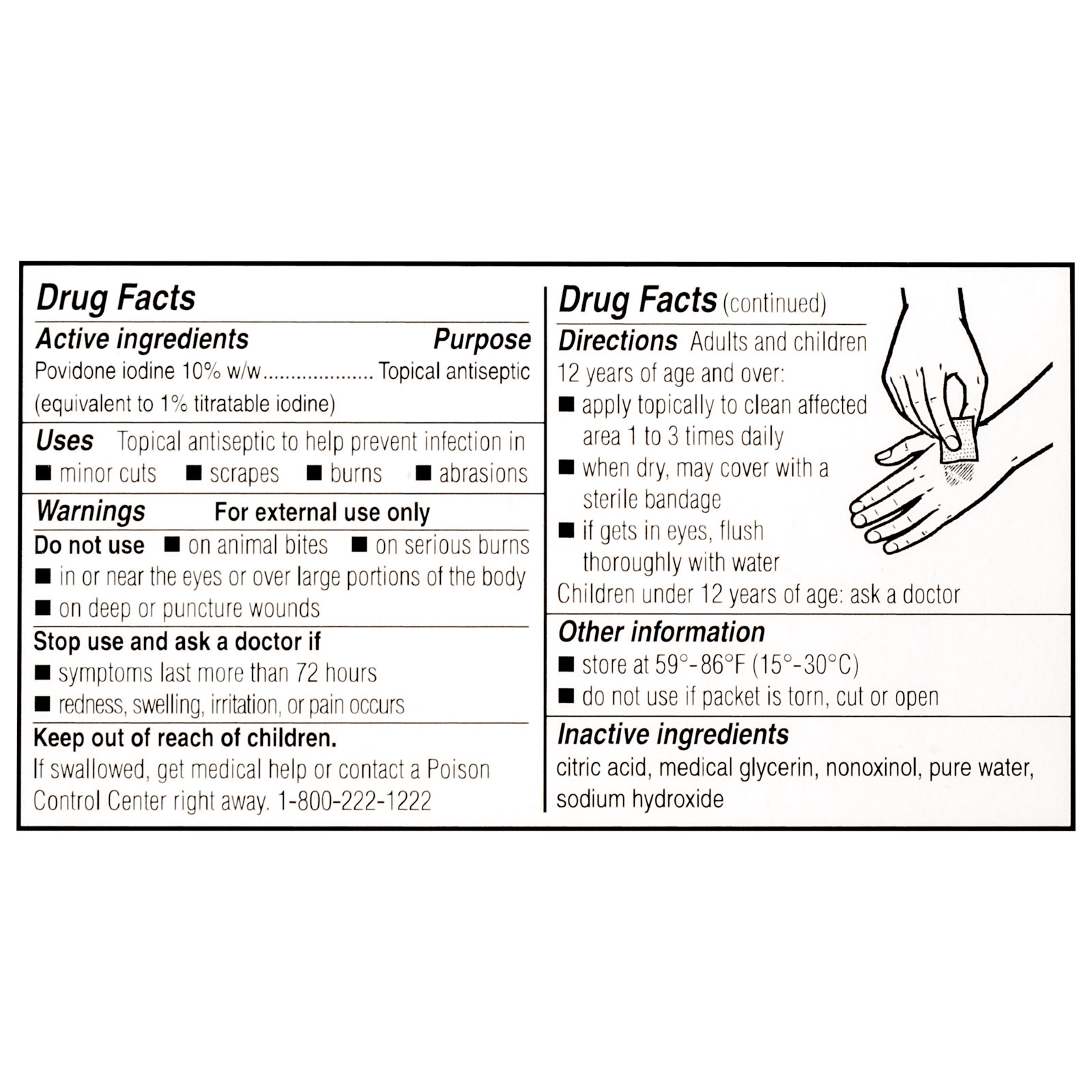 Unitized Kit Refill Pvp Iodine Antiseptic Wipes 10/box