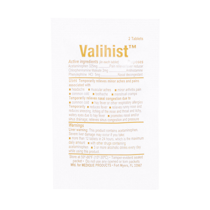 Otis Clapp Valihist Cold & Sinus Relief Industrial Packets 150 X 2