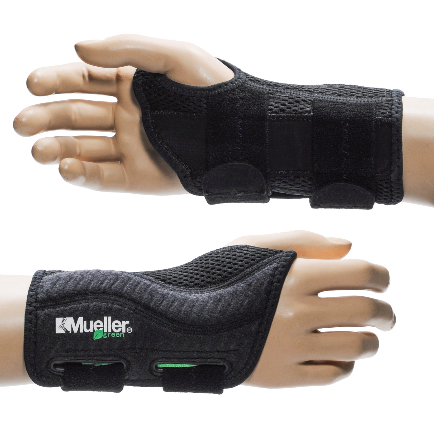 Mueller Green Wrist Brace Black Each