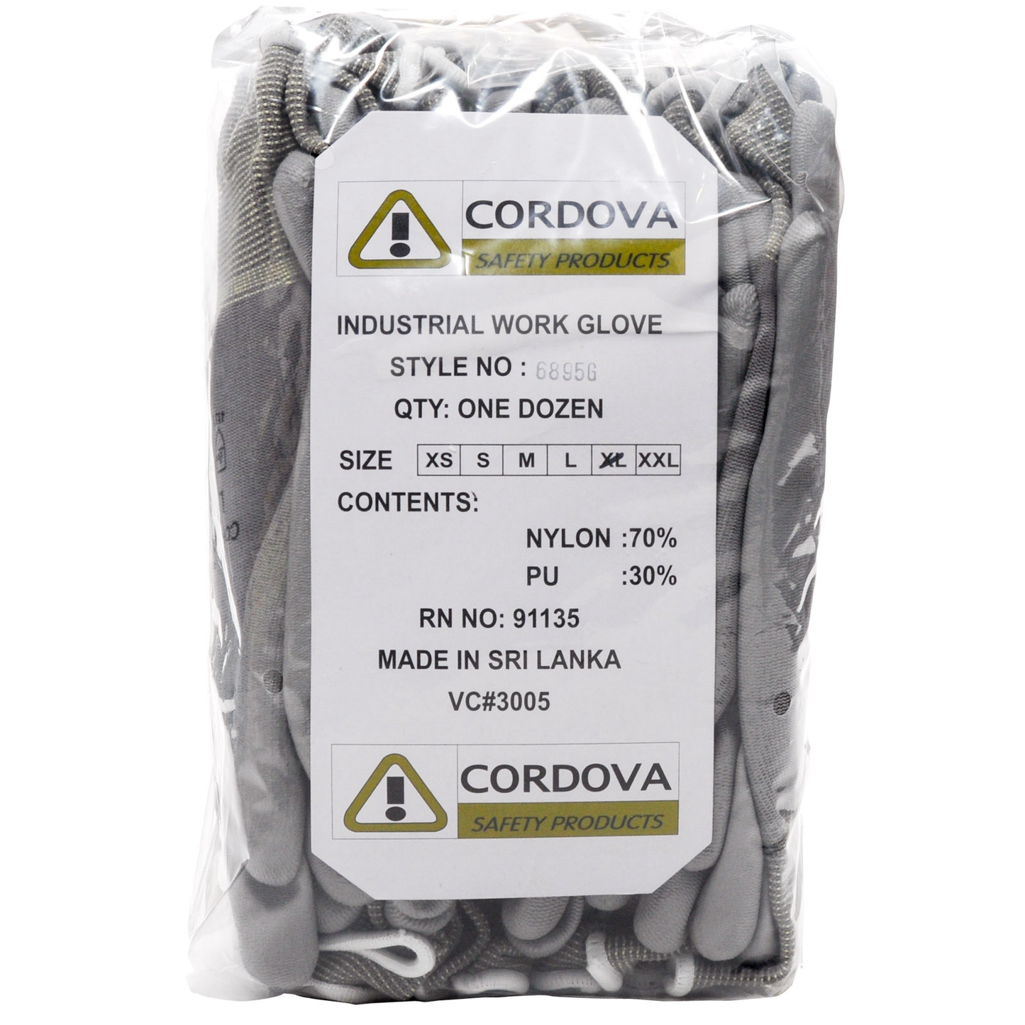 Cordova #6895 Nylon Palm Polyurethane Coated Gloves Dozen