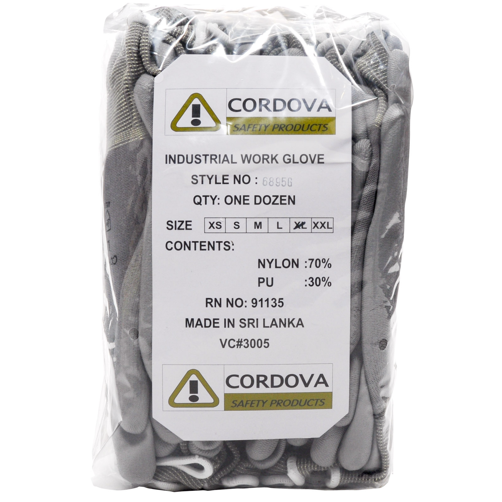 Cordova #6895 Nylon Palm Polyurethane Coated Gloves Dozen