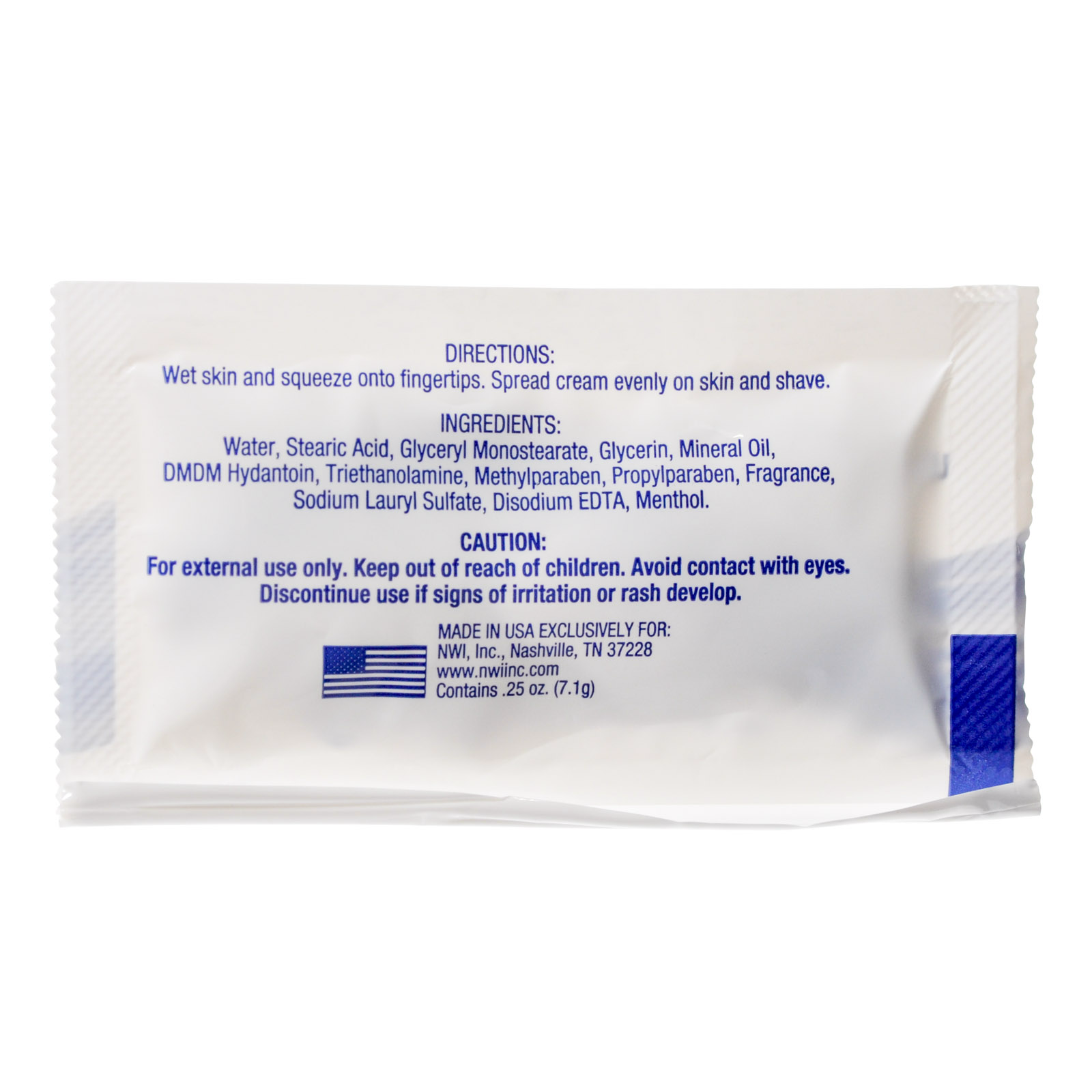 Shave Cream Packet .25 oz