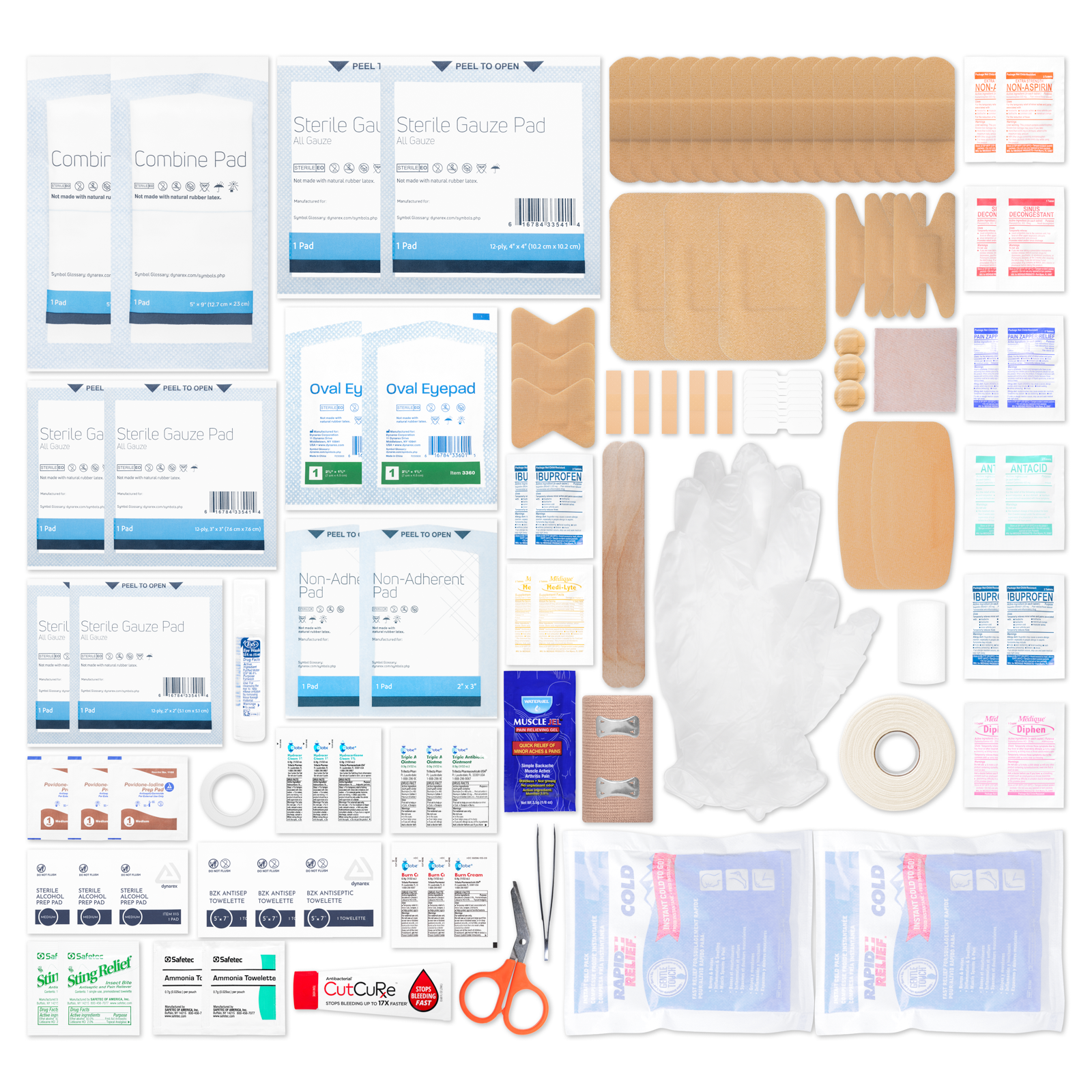 Sports Kit Refill Pack for Medium Size Sports & Team Kits 107 Piece