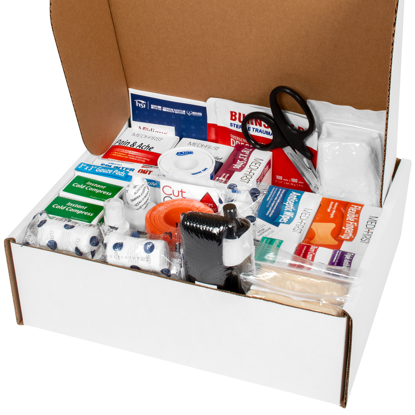 Small 2 Shelf Workplace First Aid Kit Refill With Medications 360 Piece
