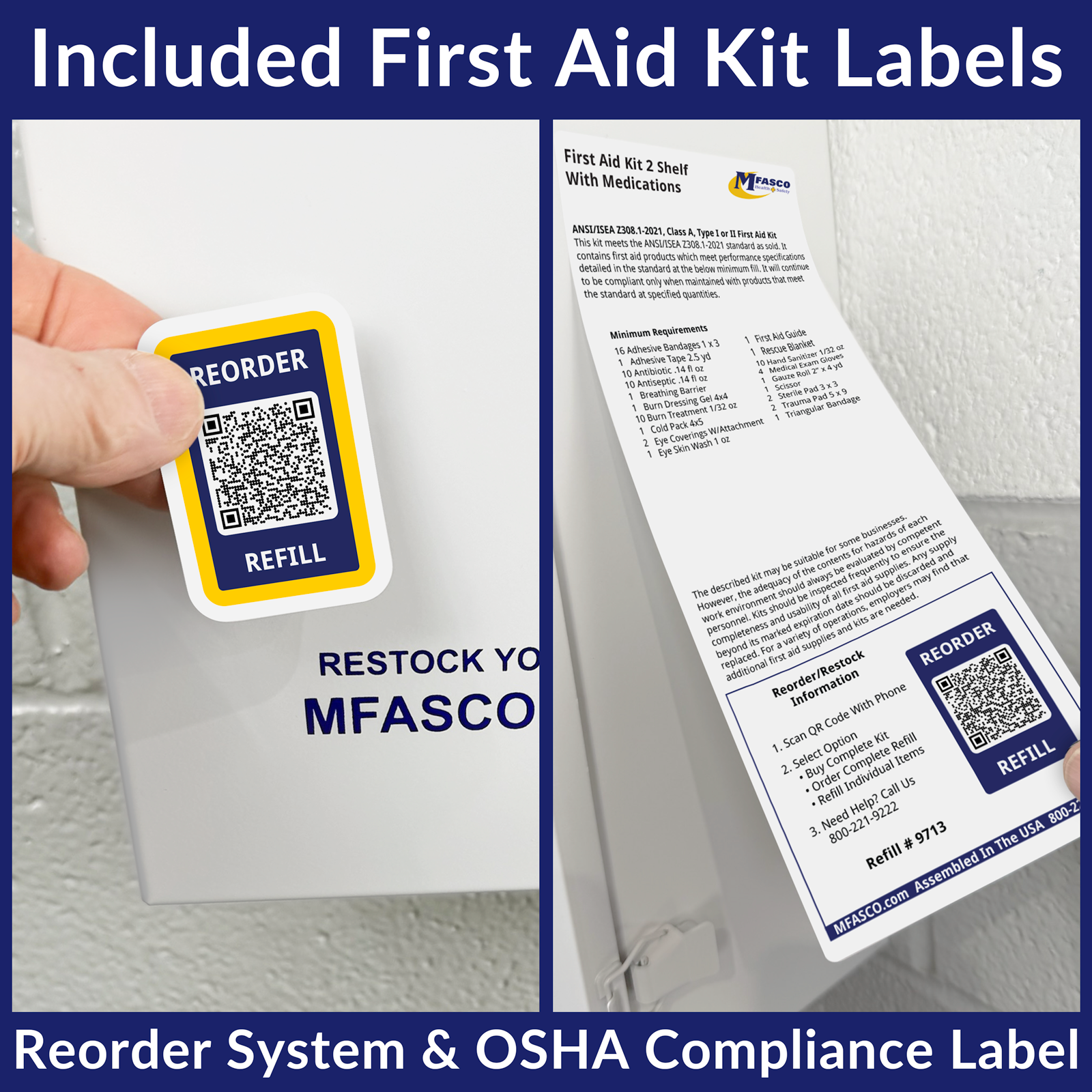 Small 2 Shelf Workplace First Aid Kit Refill With Medications 360 Piece