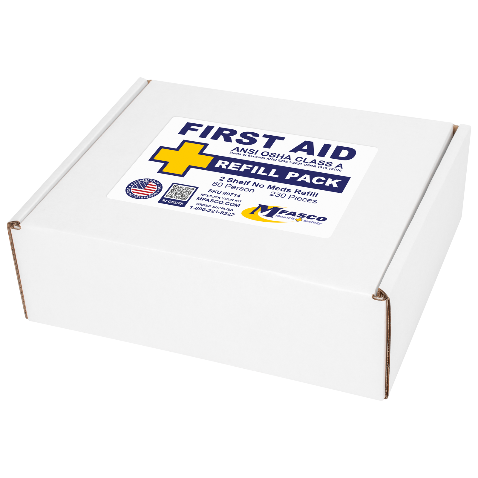 Small 2 Shelf Workplace First Aid Kit Refill No Medications 230 Piece