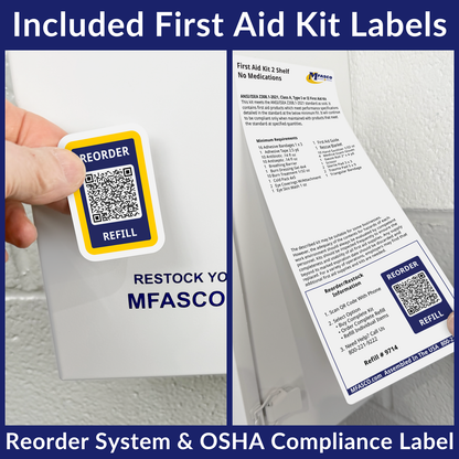 Small 2 Shelf Workplace First Aid Kit Refill No Medications 230 Piece