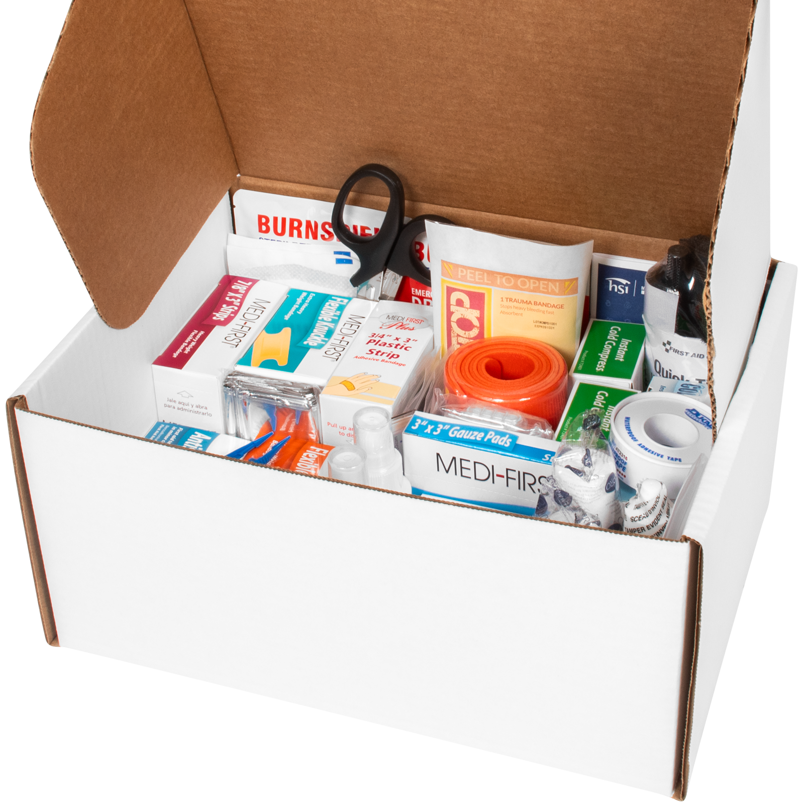 Medium 3 Shelf Workplace First Aid Kit Refill Pack No Medications 417 Piece