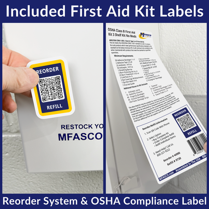 Medium 3 Shelf Workplace First Aid Kit Refill Pack No Medications 417 Piece