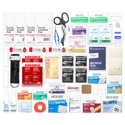 Medium 3 Shelf Workplace First Aid Kit Refill Pack No Medications 417 Piece